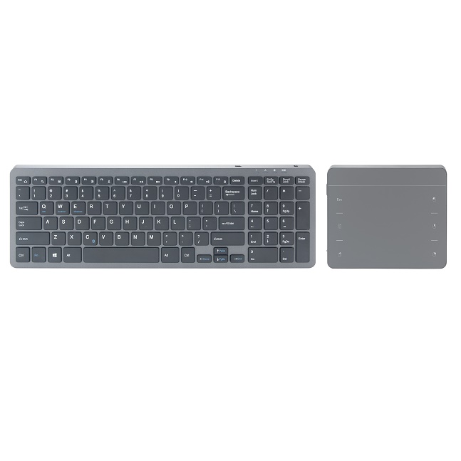 Real Split Keybord Dual Mode Split Folding Multi Media Desktop PC Office Wireless 2.4G Touch Pad Keyboard